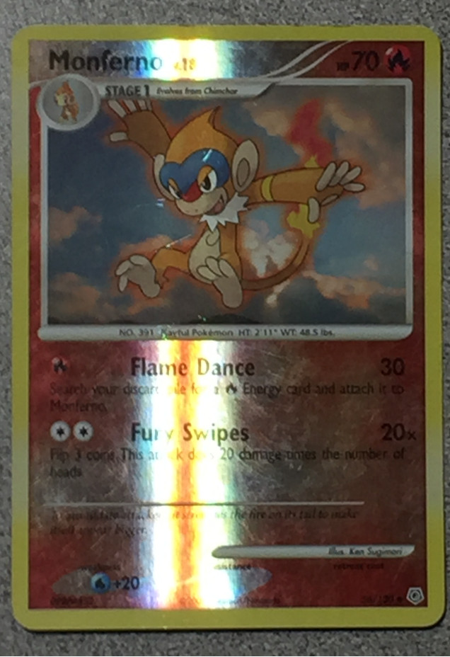 POKEMON - MONFERNO 56/130 - DIAMOND & PEARL - RARE - REVERSE HOLO FOIL - LP