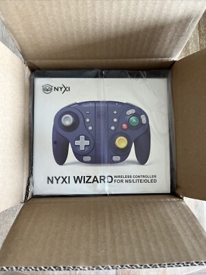 NYXI Wizard Wireless Controller Nintendo Switch OLED GameCube Joycons Purple NIB