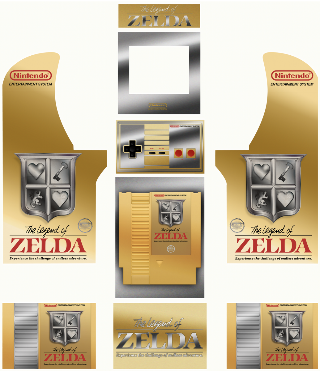 The Legend of Zelda Custom Arcade 1Up Custom Graphic Kit | eBay