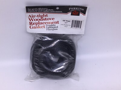 Aw Perkins Black Air-Tight Wood Stove Replacement Gasket / Rope - 5/8'' x 7'