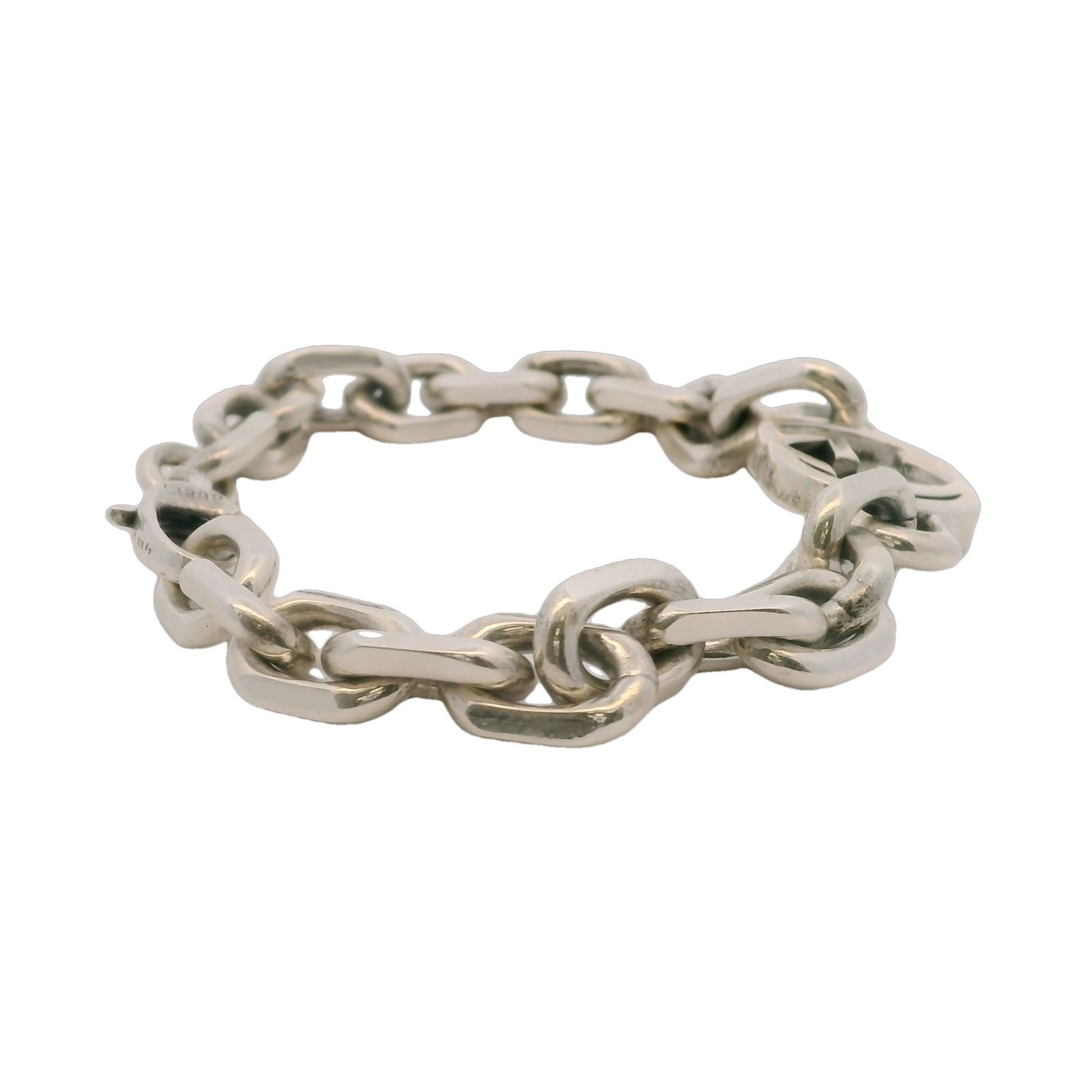 GUCCI 925 Sterling Silver Interlocking Chain Doub… - image 7