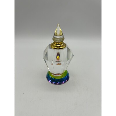 Crystal Aurora Borealis Perfume Bottle 3.5''