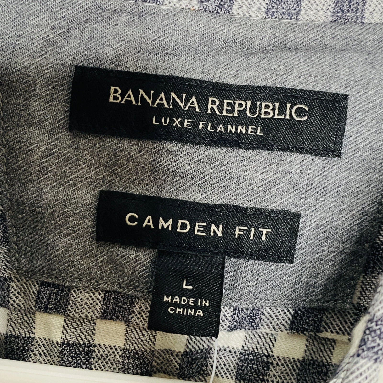 BANANA REPUBLIC Button Up Shirt Men L Gray Camden Nepal Ubuy