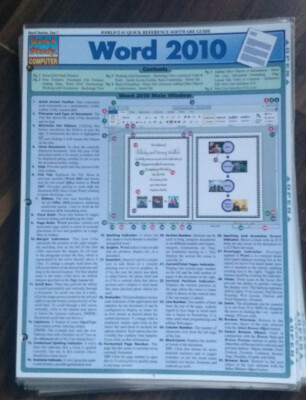 Quickstudy Academic: word 2010 main window. world's #1 quick reference software 