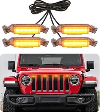 Grill Lights for 2018-2023 Jeep Wrangler JL JLU Front Bumper LED Running Marker