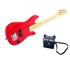 Zenison Kids 30" Electric Guitar Youth Combo 5W Amp and Gig Bag Solid Body RED