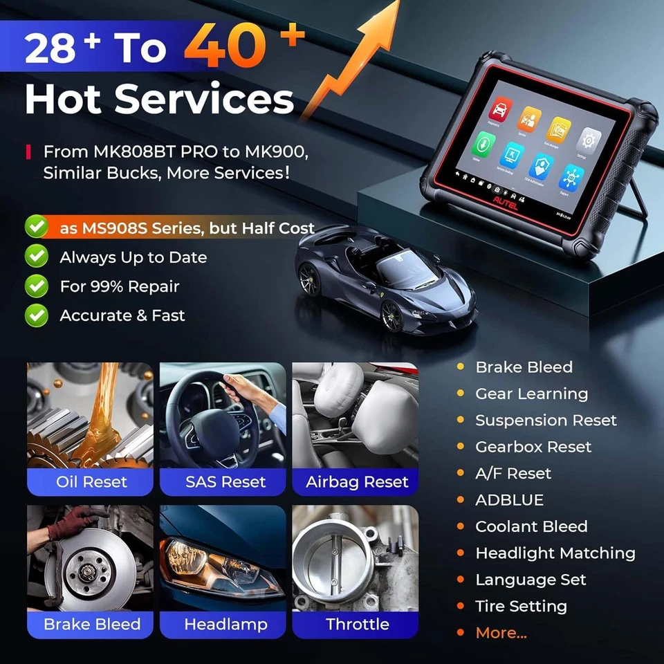 2025 Autel MaxiCOM MK900 PRO Bidirectional Auto Diagnostic Scanner FCA SGW MX900 - Image 3 of 4