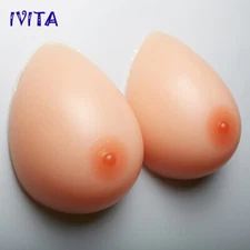 A-FF Cup Teardrop Self-adhesive Silicone Breast Forms CD Boobs Bra Enhancers