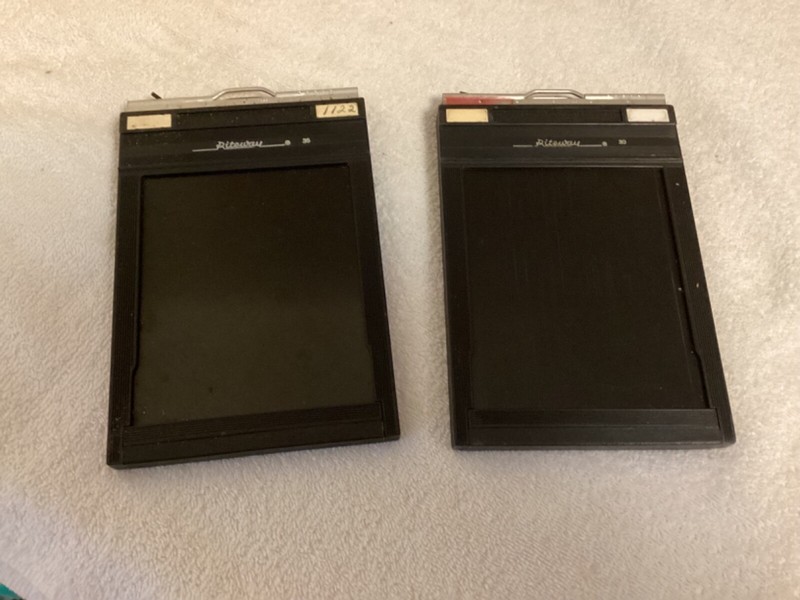 2 Graflex 4 x 5 no. 1284 film holder’s   L- 9