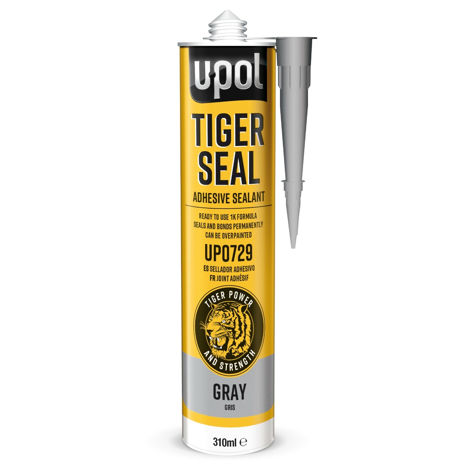 310ml UPol Tiger Seal Polyurethane Adhesive Auto Panel Sealant 1K Gray