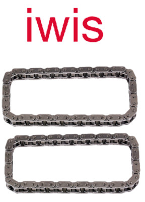 Set of 2 Timing Chains without Master Link IWIS for PORSCHE 928 944 968