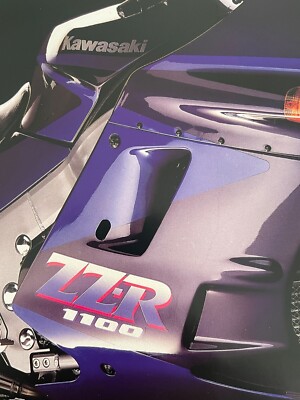 KAWASAKI, ZZR 1100 , RARE AUTHENTIC 1991 SMALL POSTER | eBay