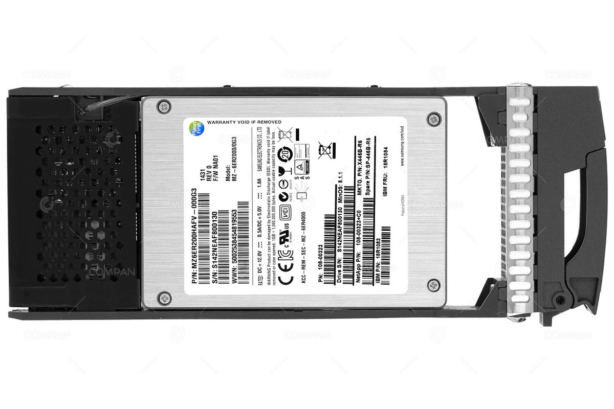 SSD SAS NetApp 200 Go 2,5 Pouces SFF - 12 Gb/s - 108-00323 - Neuf