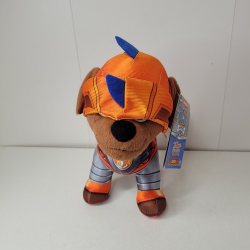 PAW PATROL Caballeros de Rescate ZUMA PELUCHE 8" Casco Visera 2022 NUEVO Naranja Nickelodeon - Imagen 3 de 7