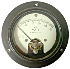 VINTAGE Voltmeter DC VOLTS A&M MODEL 365-393 MR36W050DCVVR MILITARY SURPLUS
