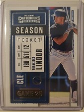 2020 Contenders Base Season Ticket #3 Francisco Lindor - Cleveland Indians
