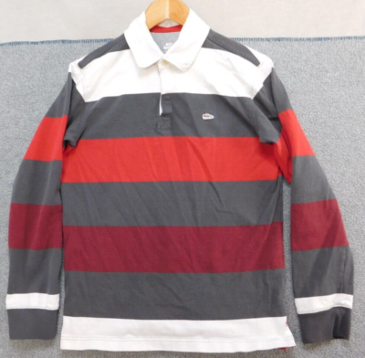 Vintage Nike Striped Rare Rugby Polo Long Sleeve Shirt Boy's XL