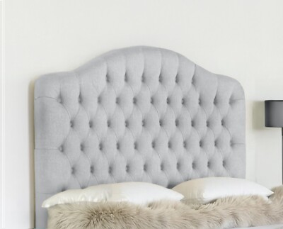 Deswbury Kopfteil in Plüsch Stoff gepolstert elegant Diwanbett Schlafzimmer Möbel