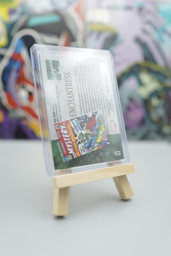 2024 MARVEL MASTERPIECES 1992 PLATINUM #21 ENCHANTRESS SEISMIC GOLD HOLO 78/92 - Picture 3 of 3