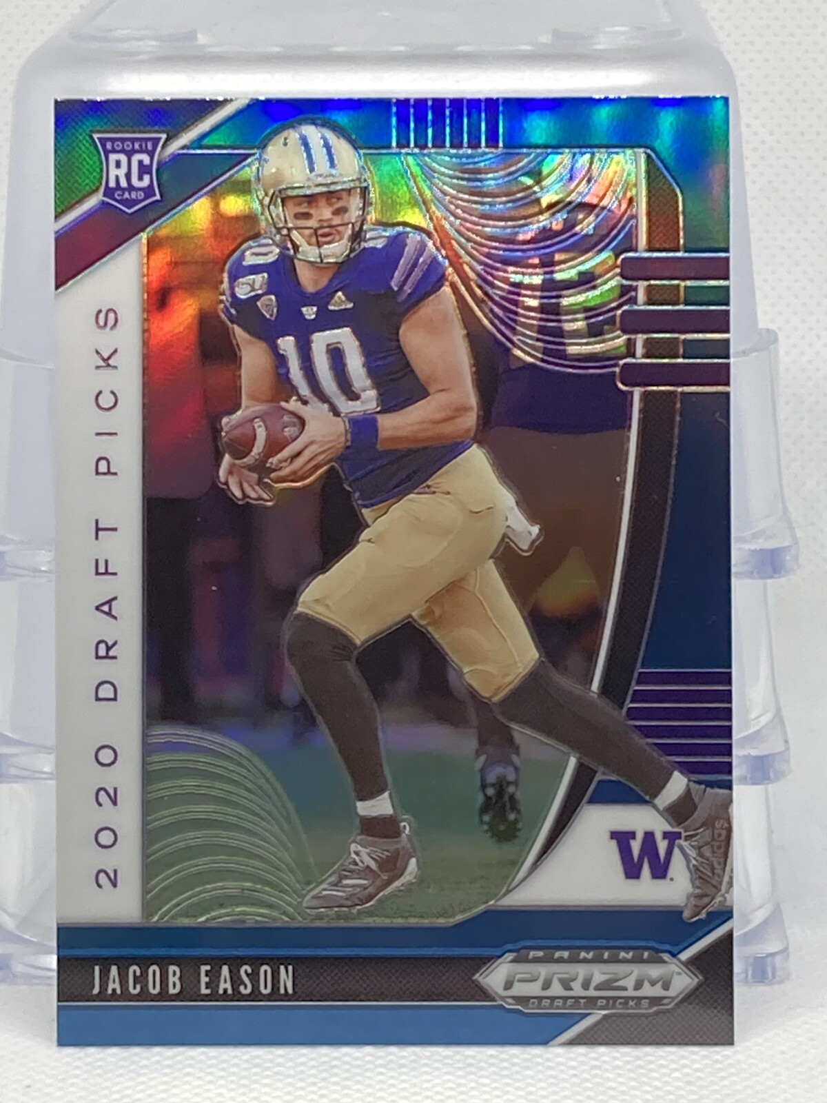 2020 Prizm Draft Picks Jacob Eason RC #115 Silver Prizm Rookie Colts