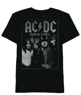AC/DC Black Highway to Hell Men s T-Shirt Size XXLarge Hard Rock Band
