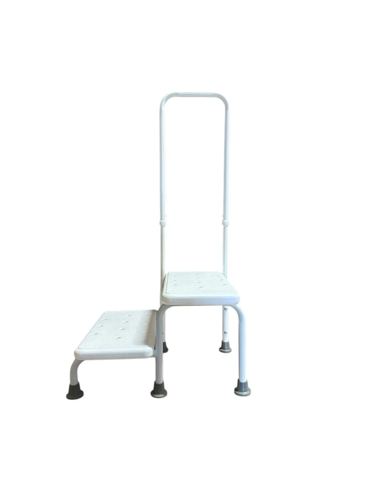 Taburete Doble Paso con Barandilla Resistente 2 Pasos Antideslizante Baño Dormitorio Personas Mayores Foto 2 de 4