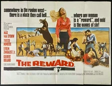 The Reward Original Quad Movie Cinema Poster Max von Sydow Yvette Mimieux 1965