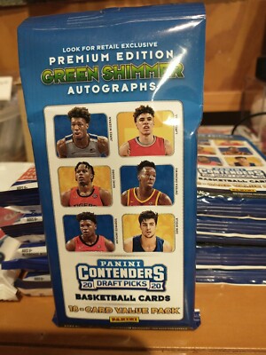 2020 Panini Contenders NBA Draft Picks 18 card  Value Cello Fat Pack Green Shimr