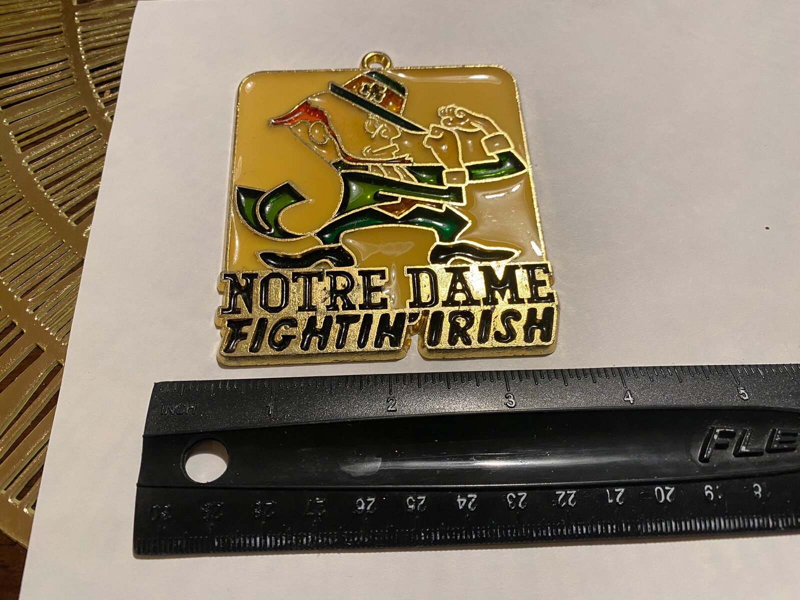 NOTRE DAME FIGHTING IRISH Stained Glass Style Window Sun Catcher