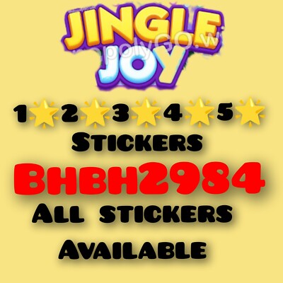 All 1-2-3-4-5 Star Stickers :- JINGLE JOY ALBUM :- Mono_poly_Go Stickers :-Fast