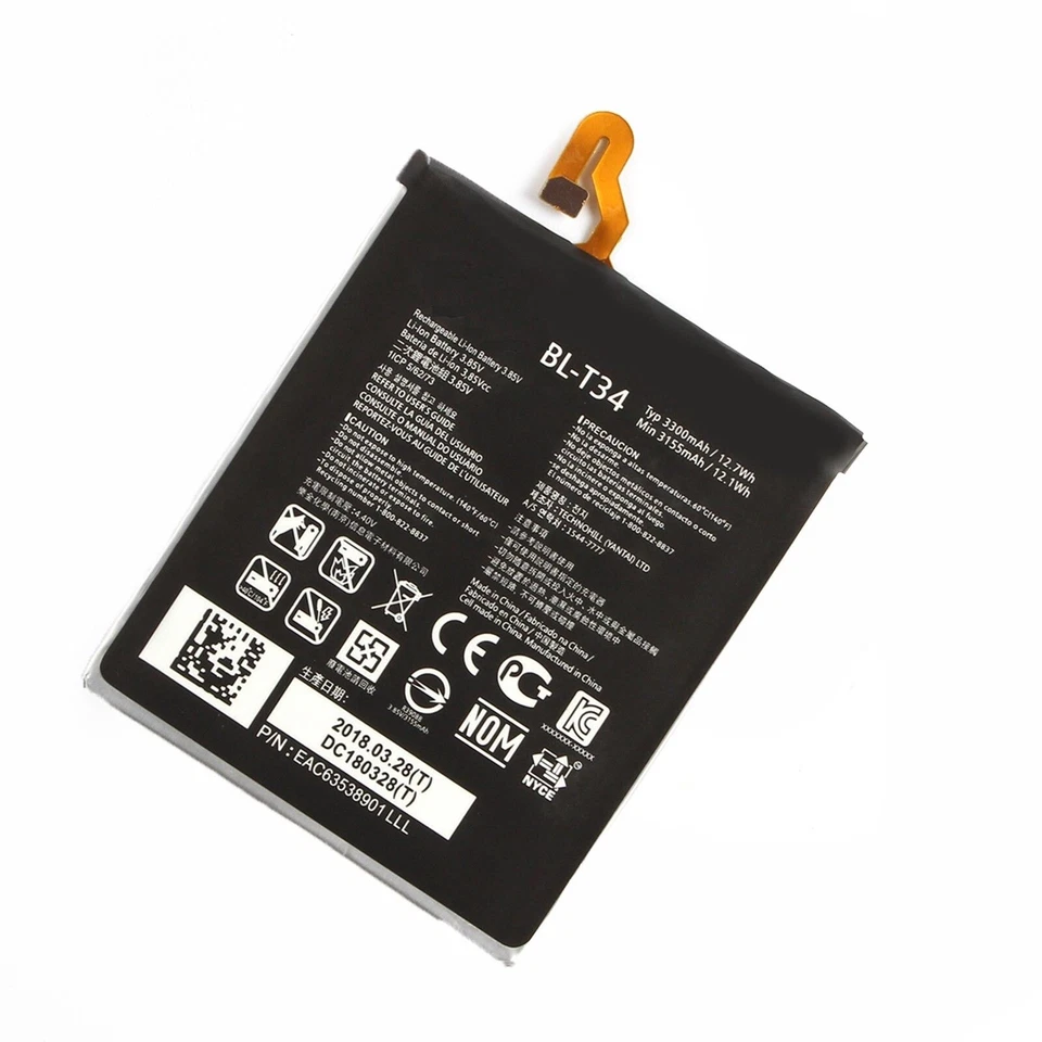 Batería de repuesto para LG V30 V30+ H930 H932 H933 LS998 H931 US998 VS996 BL-T34 Foto 2 de 2