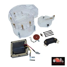 GM HEI Clear Distributor Cap Rotor Set SBC BBC 65K Volt Coil Module TUNE UP KIT
