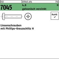 100Er Pack(Stk) 007045041040080070 Flachkopfschraube Iso 7045 M.Kreuzschlitz-Ph