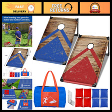 3x2 ft Cornhole Board Set with 8 Bean Bags  Carrying Bag - Portable Outdoor Tos
