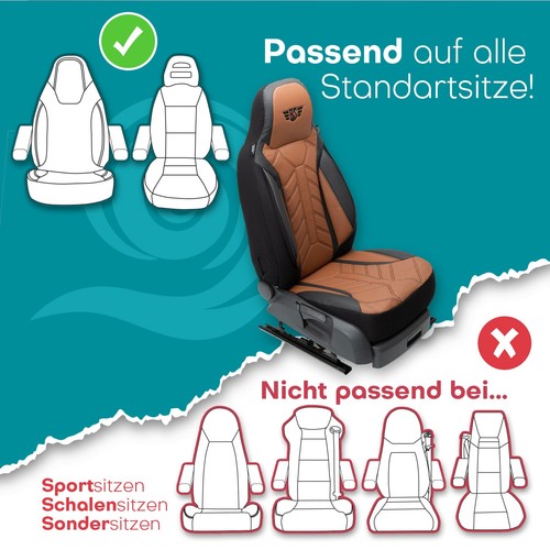 Pilot Wohnmobil Sitzbezüge passend für Zion 320 (Schwarz-Braun) - Bild 8 von 12