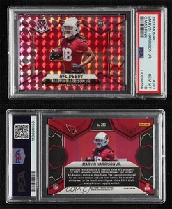 2024 Mosaic NFL Debut Pink Camo Prizm Marvin Harrison Jr PSA 10 GEM MT Rookie RC