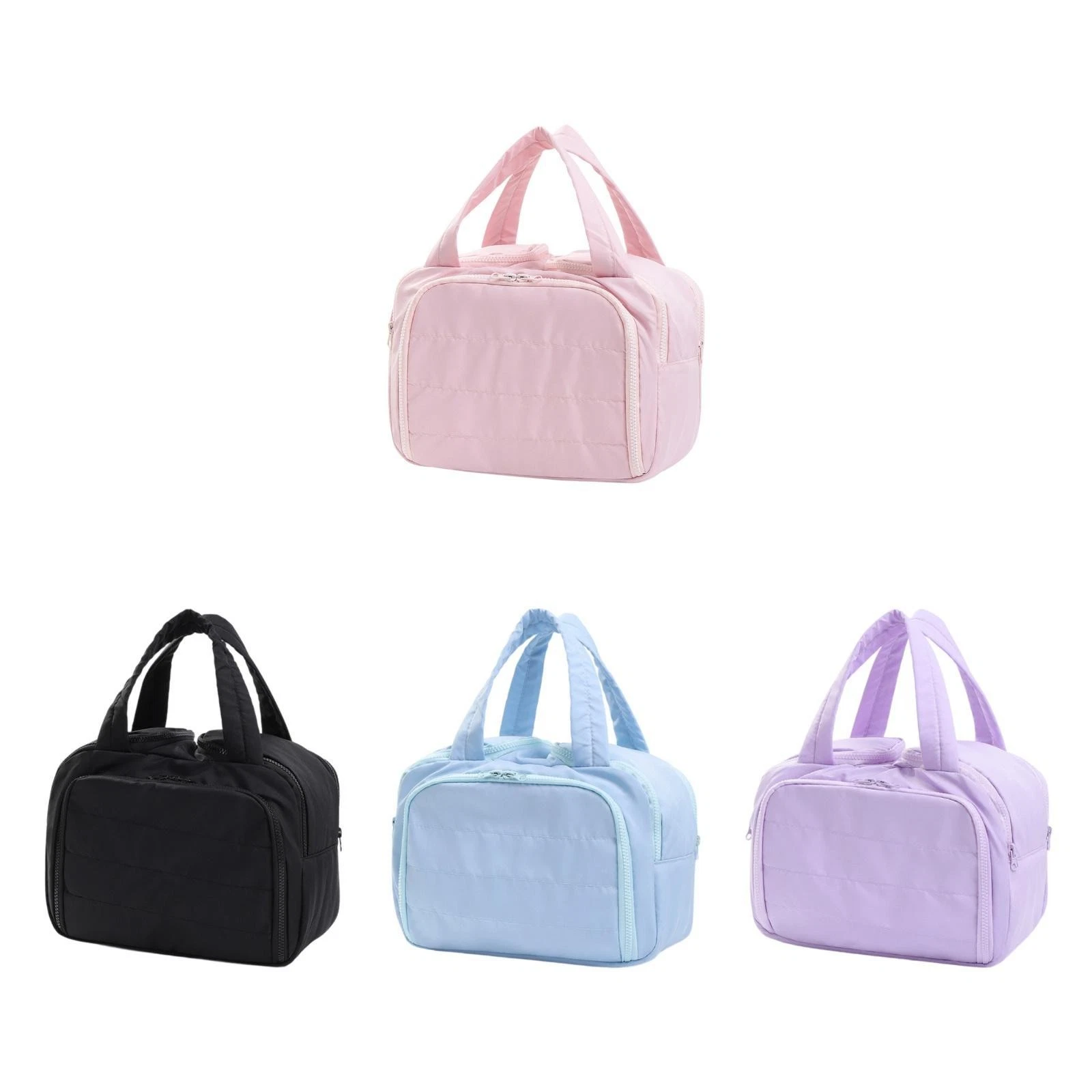 Travel Makeup Bag with Handle Large Capacity Makeup Pouch for Hotel Home Mom