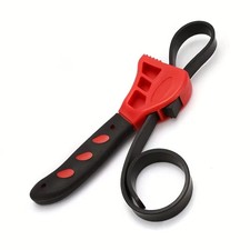 6Inch Adjustable Strap Wrench Tool for Oil Filter Jar Lid Pipe Chain Spanner UK