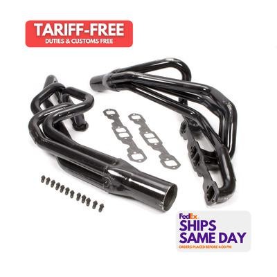 Schoenfeld 136H, Pair of Crossover Headers 1-3/4 Black Steel Performance Parts