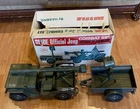 Vintage 1965 GI Joe Hasbro 7000 Jeep Combat Set With Trailer & Searchlight & Box
