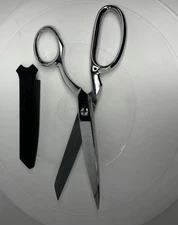 Mundial Chrome Dressmaker's Scissors Shears W/ Sheath Made in Brazil