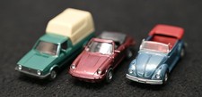 Wiking Ho Scale 187 Vehicle Lot Vw 1303 Beetle Convertible Porsche 911 Vw Caddy