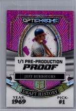 Jeff Burroughs 2025 Leaf Optichrome Baseball 1/1 Pre Production Proof
