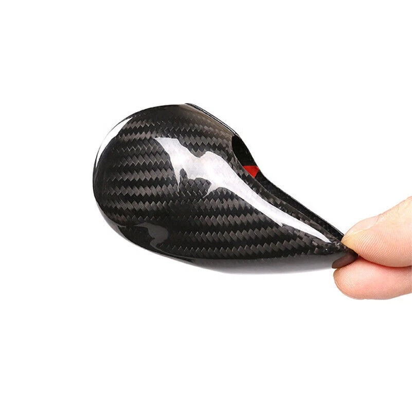 Cubierta de perilla de cambio de marchas de fibra de carbono real para Porsche macan 911 Panamera Foto 4 de 4