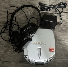 WORKING Sony Discman D-E451 Portable CD Player ESP W/ AC Headphones MDR-NC40