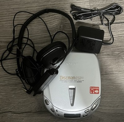 WORKING Sony Discman D-E451 Portable CD Player ESP W/ AC & Headphones MDR-NC40