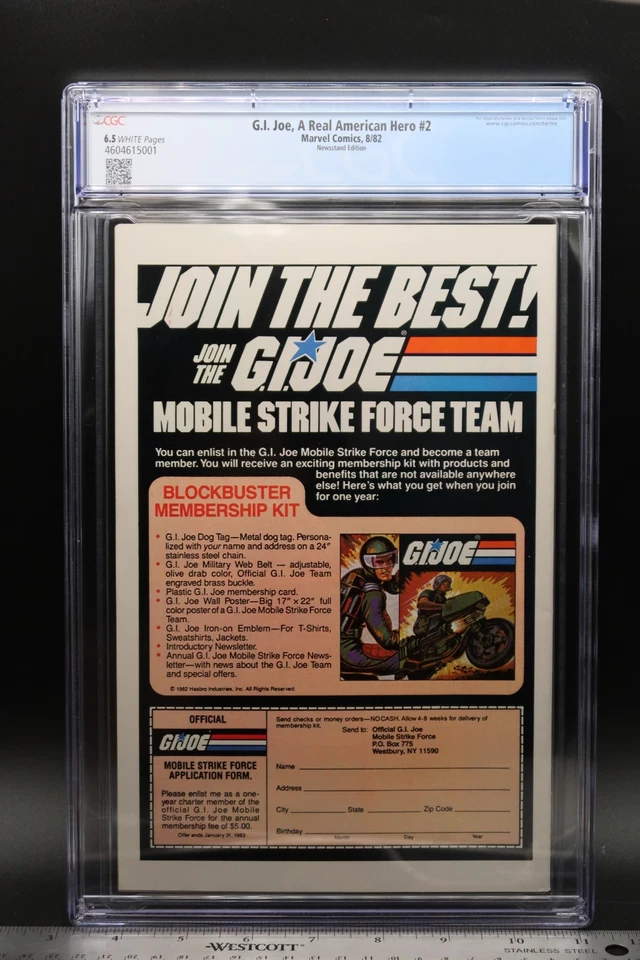 Vtg G.I Joe A Real American Hero #2 Marvel 1982 HTF CGC 6.5 1st Kwinn Appearance - Image 2 of 4