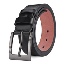 Fashion Casual Luxury Men'S Metal Pin Buckle Belt High-Quality PU Leather Belt p