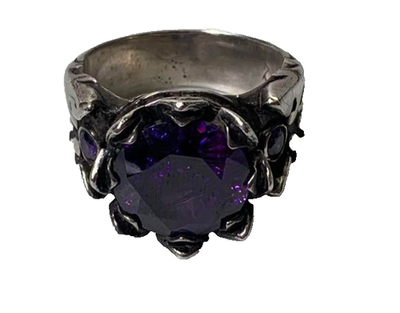 King Baby Studio 925S Ring Silver 925 Crown Purple Size Jp 22 (US 