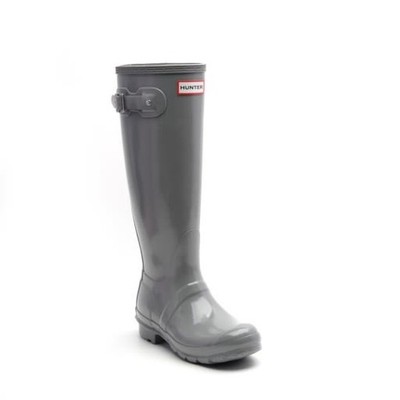 美品　希少HUNTER ORIGINAL GLOSS TALL グレー　レア色 Hunter Original Tall Gloss Women's Rain Boots, Medium Gray, W10 | eBay
